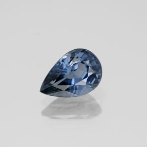 1.29캐럿 천연 깊은 녹청색 스피넬, 배 모양, 8.4×5.7 mm, VS