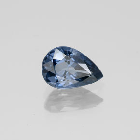 1.29캐럿 천연 깊은 녹청색 스피넬, 배 모양, 8.4×5.7 mm, VS