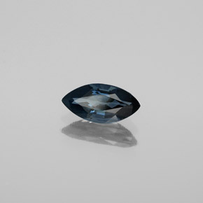 0.88캐럿 천연 깊은 녹청색 스피넬, 마퀴즈, 9.3×4.6 mm, VS