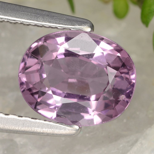 1.33캐럿 천연 미디엄 퍼플 스피넬, 타원형 컷, 7.4×6 mm, VS