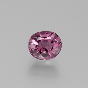 1.14캐럿 천연 보랏빛 핑크 스피넬, 타원형 컷, 6.5×5.6 mm, VVS-VS
