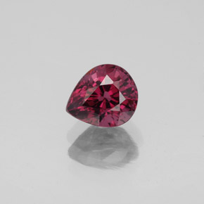 1.06캐럿 천연 보랏빛 레드 스피넬, 배 모양, 6.4×5.5 mm, VS