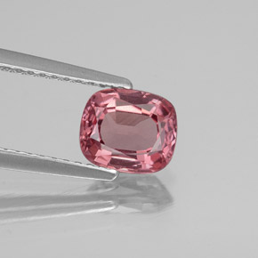 1.19캐럿 천연 핑크빛 레드 스피넬, 쿠션 컷, 6.8×5.8 mm, VS