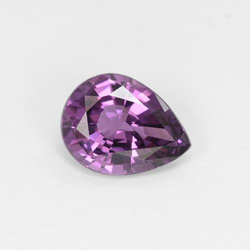 1.02캐럿 천연 분홍빛이 도는 포도 스피넬, 배 모양, 7.5×5.7 mm, VS