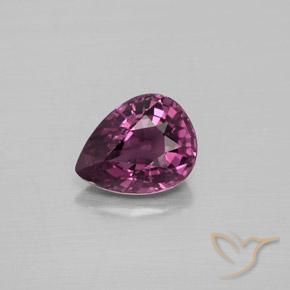 1.29캐럿 천연 다크 퍼플 스피넬, 배 모양, 7.6×6 mm, VS