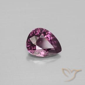 1.29캐럿 천연 다크 퍼플 스피넬, 배 모양, 7.6×6 mm, VS
