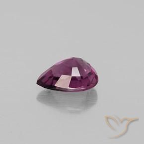1.29캐럿 천연 다크 퍼플 스피넬, 배 모양, 7.6×6 mm, VS