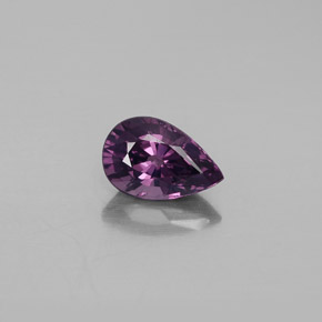 1.28캐럿 천연 미디엄 다크 퍼플 스피넬, 배 모양, 8.3×5.5 mm, VVS