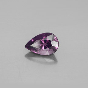 1.28캐럿 천연 미디엄 다크 퍼플 스피넬, 배 모양, 8.3×5.5 mm, VVS