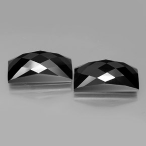 25.25캐럿 천연 검정색 스피넬 보석, 바게트, 17.6×8.2 mm, 불투명체