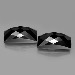 25.01캐럿 천연 골드 광택이 있는 블랙 스피넬 보석, 바게트, 17.6×8.2 mm, 불투명체