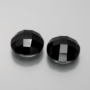 6.96캐럿 천연 검정색 스피넬 보석, 라운드 컷, 9.17 mm, 불투명체