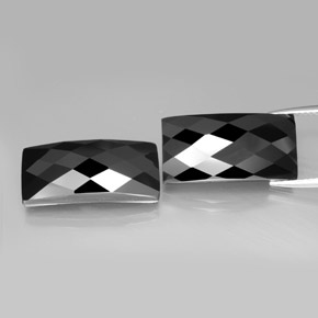 24.71캐럿 천연 검정색 스피넬 보석, 바게트, 19.7×10 mm, 불투명체