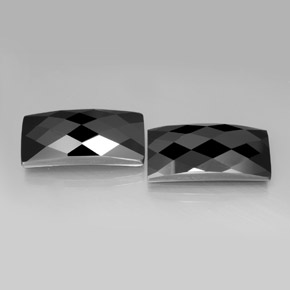 24.71캐럿 천연 검정색 스피넬 보석, 바게트, 19.7×10 mm, 불투명체