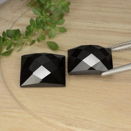 16.63캐럿 천연 검정색 스피넬 보석, 스퀘어, 11.7×11.7 mm, 불투명체