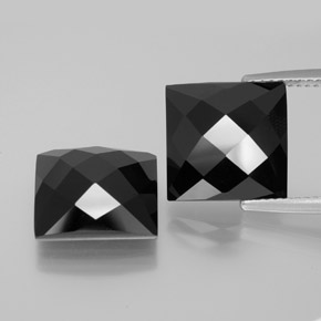 16.18캐럿 천연 검정색 스피넬 보석, 스퀘어, 12×11.8 mm, 불투명체