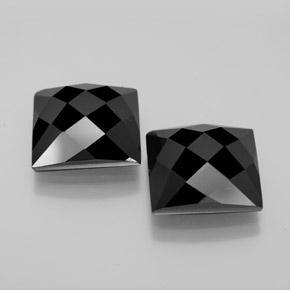 16.18캐럿 천연 검정색 스피넬 보석, 스퀘어, 12×11.8 mm, 불투명체