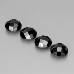17.89캐럿 천연 검정색 스피넬 보석, 라운드 컷, 10.11 mm, 불투명체
