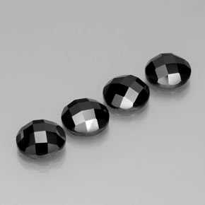 17.89캐럿 천연 검정색 스피넬 보석, 라운드 컷, 10.11 mm, 불투명체