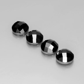 14.61캐럿 천연 검은색 스피넬 보석, 라운드 컷, 불투명체