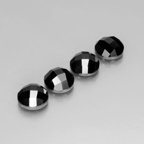 14.61캐럿 천연 검은색 스피넬 보석, 라운드 컷, 불투명체