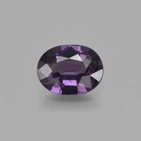 1.36캐럿 천연 그레이프 바이올렛 스피넬, 타원형 컷, 8.3×6.4 mm, VVS