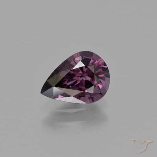 1.10ct 자연스러운 어두운 보라색 스피넬, 배 모양, VVS