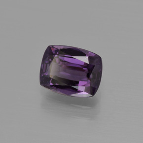 1.06캐럿 천연 딥 퍼플 스피넬, 쿠션 컷, 6.7×5.2 mm, VS