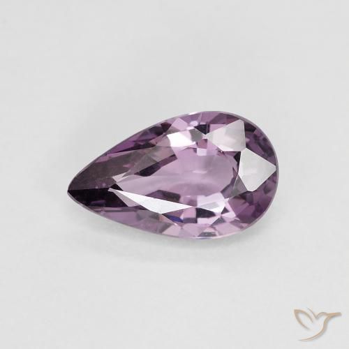 0.98ct 자연스러운 회색 빛이 도는 보라색 스피넬, 배 모양, VS