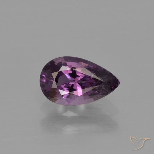 0.87ct 자연스러운 어두운 보라색 스피넬, 배 모양, VS
