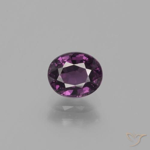 0.89ct 자연스러운 미디엄 다크 퍼플 스피넬, 타원형, VVS
