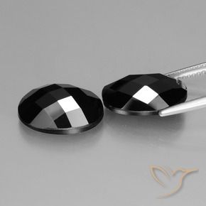 11.54캐럿 천연 검은색 스피넬 보석, 타원형, 불투명체