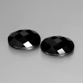 13.38캐럿 천연 검정색 스피넬 보석, 타원형 컷, 14×10.1 mm, 불투명체