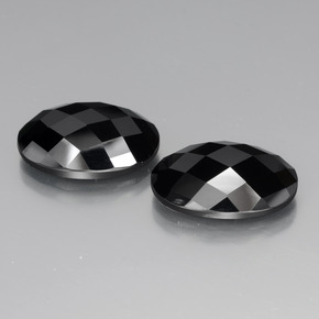 24.58캐럿 천연 검정색 스피넬 보석, 타원형 컷, 18.1×12.7 mm, 불투명체