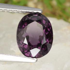 2.25캐럿 천연 딥 퍼플 스피넬, 타원형 컷, 8.1×6.4 mm, VVS-VS