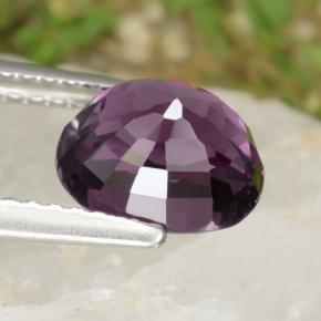 2.25캐럿 천연 딥 퍼플 스피넬, 타원형 컷, 8.1×6.4 mm, VVS-VS