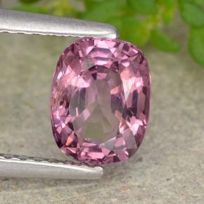 1.29캐럿 천연 미디엄 퍼플 스피넬, 쿠션 컷, 7.3×5.7 mm, VVS-VS
