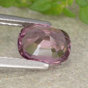 1.29캐럿 천연 미디엄 퍼플 스피넬, 쿠션 컷, 7.3×5.7 mm, VVS-VS