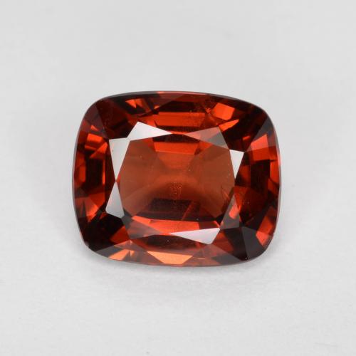 1.15캐럿 천연 딥 레드 스피넬, 쿠션 컷, 6.8×5.7 mm, VS