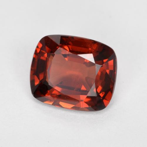 1.15캐럿 천연 딥 레드 스피넬, 쿠션 컷, 6.8×5.7 mm, VS