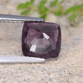 2.01캐럿 천연 그레이프 퍼플 스피넬, 쿠션 컷, 7.6×7.5 mm, VVS-VS