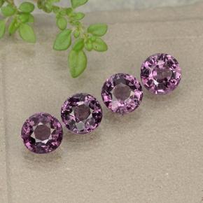 2.24캐럿 천연 핑크빛 바이올렛 스피넬 보석, 라운드 컷, 4.97 mm, VVS-VS