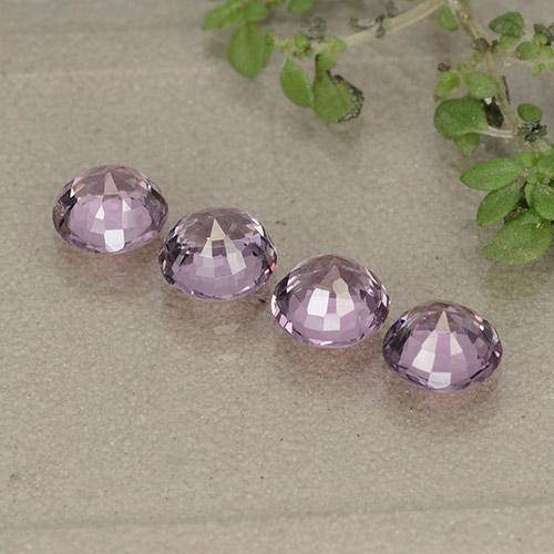 2.38캐럿 천연 매우 밝은 보라색 스피넬 보석, 라운드 컷, 5.00 mm, VVS-VS