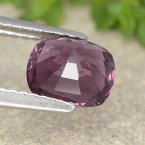 1.69캐럿 천연 붉은빛 퍼플 스피넬, 쿠션 컷, 7.2×6.2 mm, VVS