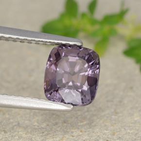 1.59캐럿 천연 다크 퍼플 스피넬, 쿠션 컷, 6.9×6.1 mm, VVS