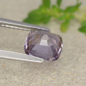 1.59캐럿 천연 다크 퍼플 스피넬, 쿠션 컷, 6.9×6.1 mm, VVS