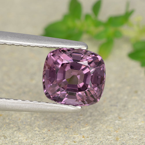 1.59캐럿 천연 미디엄 다크 상그리아 스피넬, 쿠션 컷, 6.9×6.3 mm, VVS
