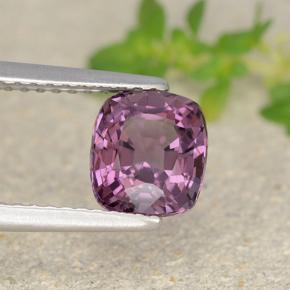 1.59캐럿 천연 미디엄 다크 상그리아 스피넬, 쿠션 컷, 6.9×6.3 mm, VVS