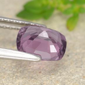 1.41캐럿 천연 미디엄 퍼플 스피넬, 쿠션 컷, 7.1×6.2 mm, VVS