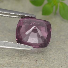 1.52캐럿 천연 미디엄 퍼플 스피넬, 쿠션 컷, 7.1×6.6 mm, VS